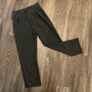 Dark Gray Striped Trousers